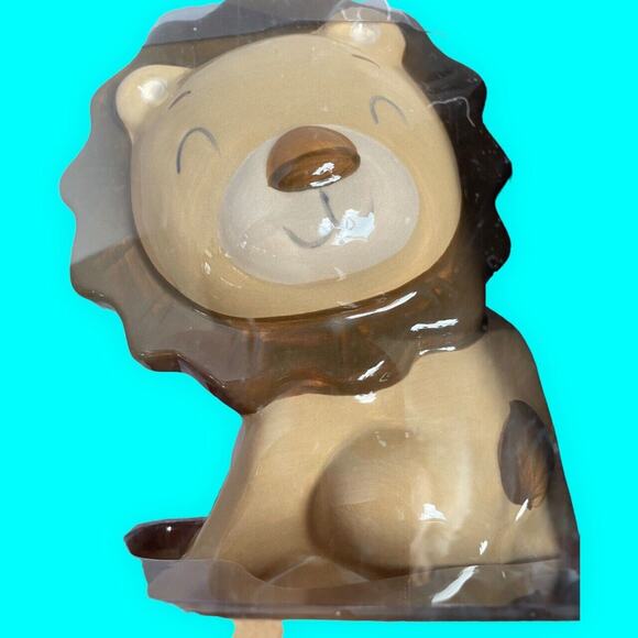 GREAT AND SMALL Bookends Elephant and Lion Ceramic by Baby Aspen - Picture 3 of 8